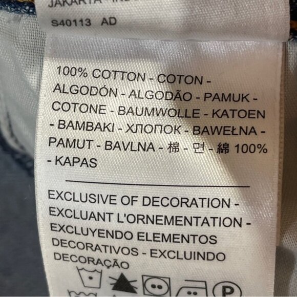 Levi’s Wedgie Icon Jeans Women’s Size 27 Blue Distressed Tapered Leg Raw Hem - Picture 7 of 16